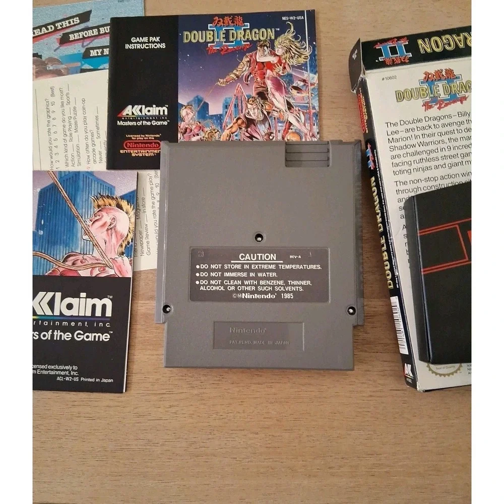 Double Dragon II: The Revenge- Nintendo Entertainment System NES, 1989 .Japan